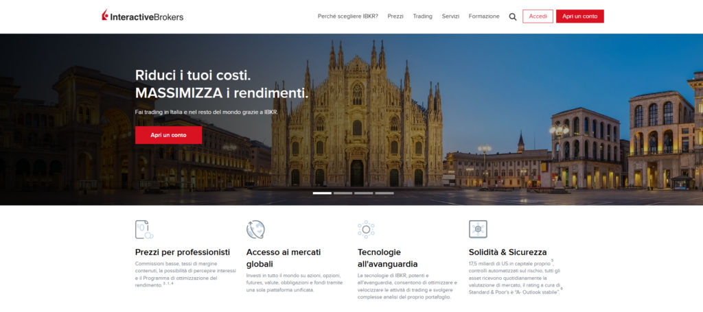 Interactive Brokers homepage ita