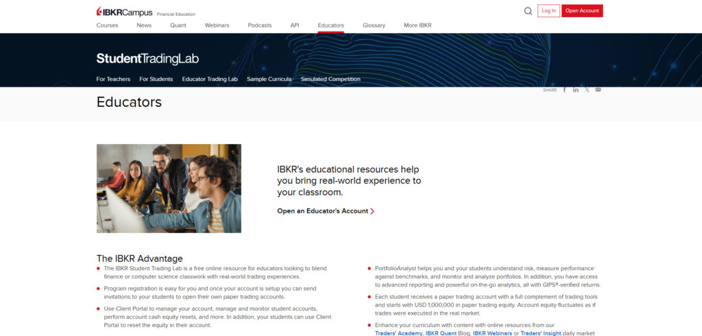 Interactive brokers student lab Ita