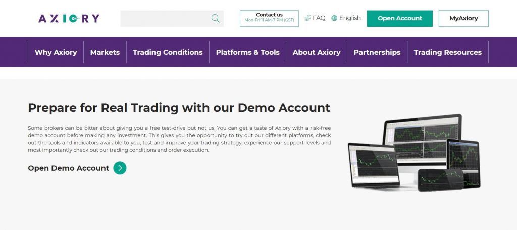 axiory conto demo