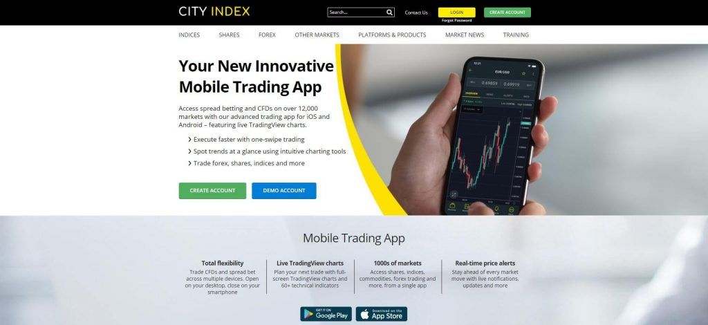 mobile app di city index