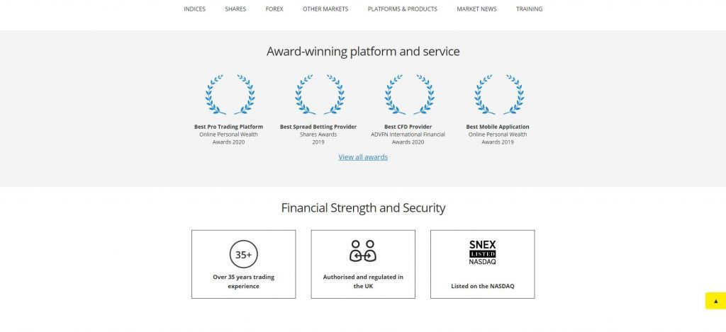 premi e sicurezza di city index