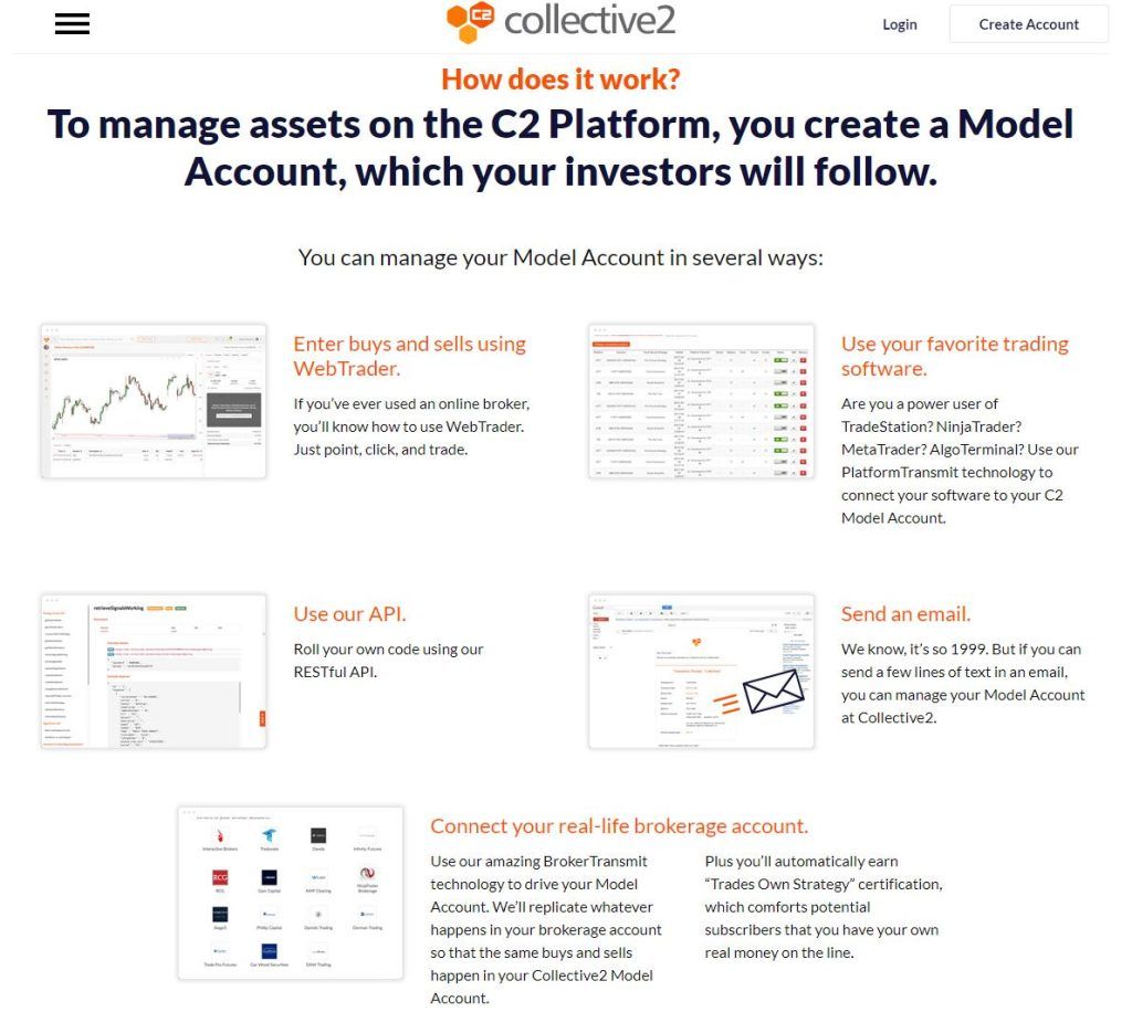 Il conto model di Collective 2 per i strategy manager