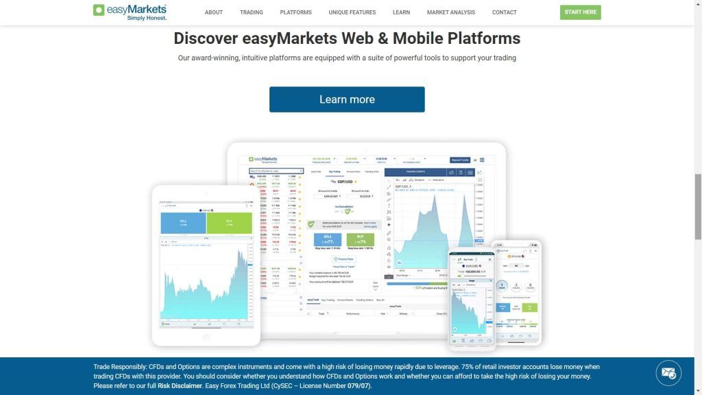 caratteristiche della piattaforma di easymarkets