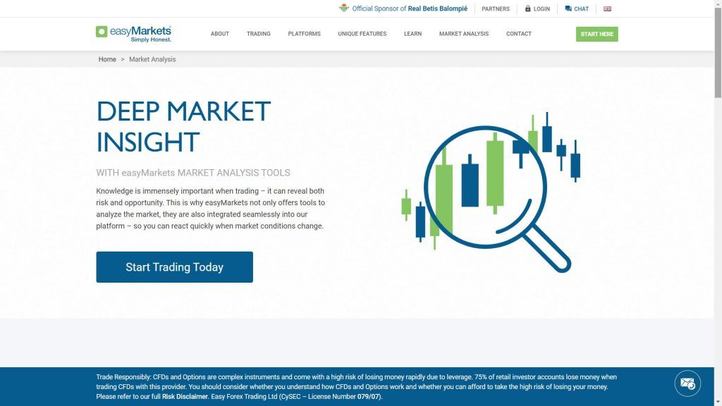 easymarkets sezione analisi di mercato