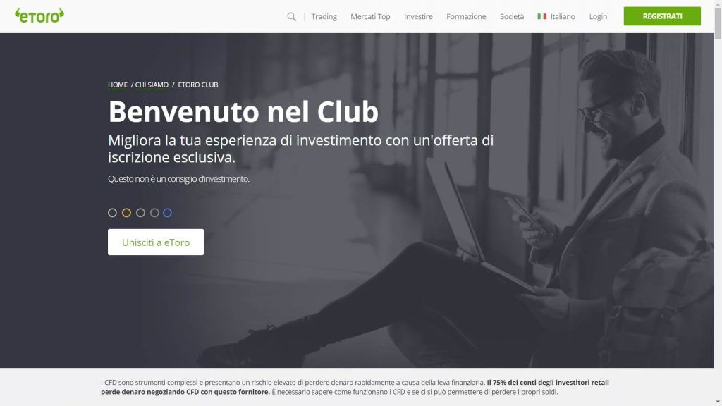 Presentazione del programma speciale eToro Club