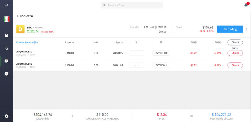 Vendere criptovalute su etoro