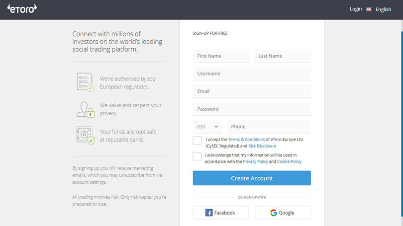 etoro iscrizione