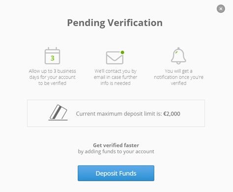 etoro verifica in corso
