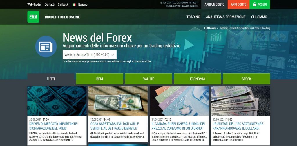 Gli ultimi aggiornamenti sui mercati per un trading redditizio con FBS