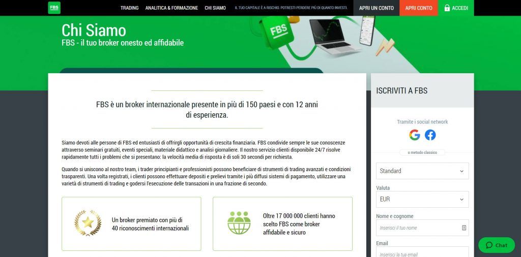 FBS è un broker premiato con più di 40 riconoscimenti internazionali