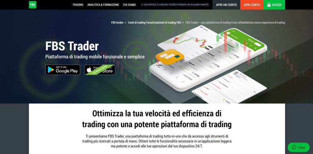 Scopri la potenza della piattaforma FBS Trader