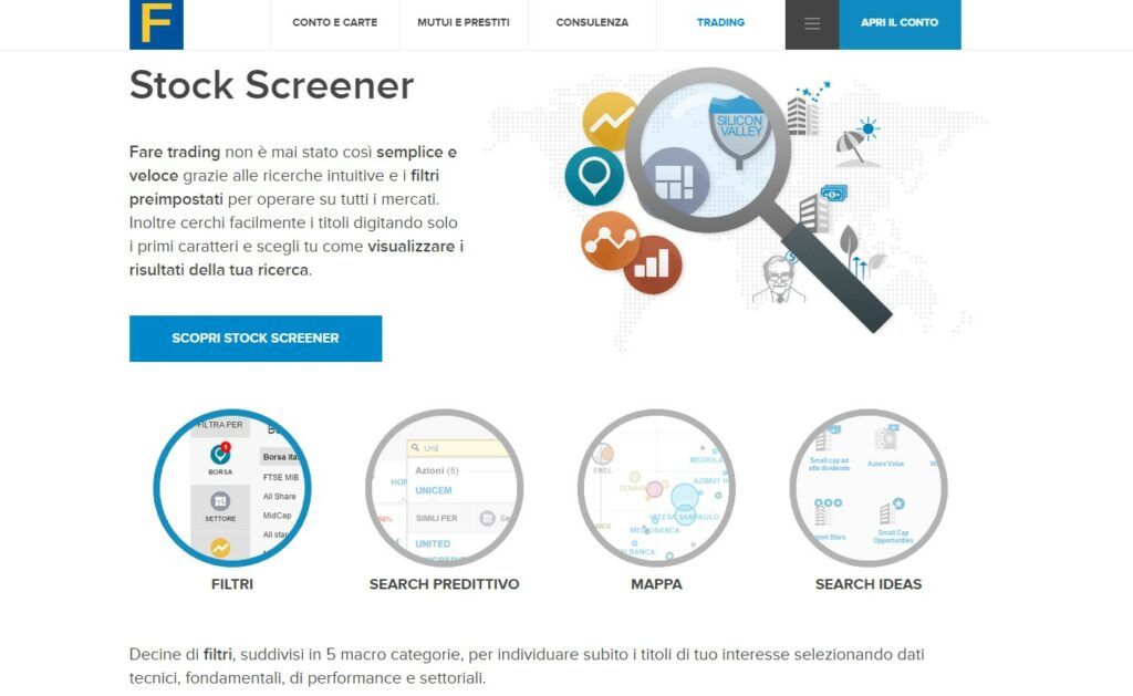 Trova le azioni su cui investire con Stock Screener di Fineco