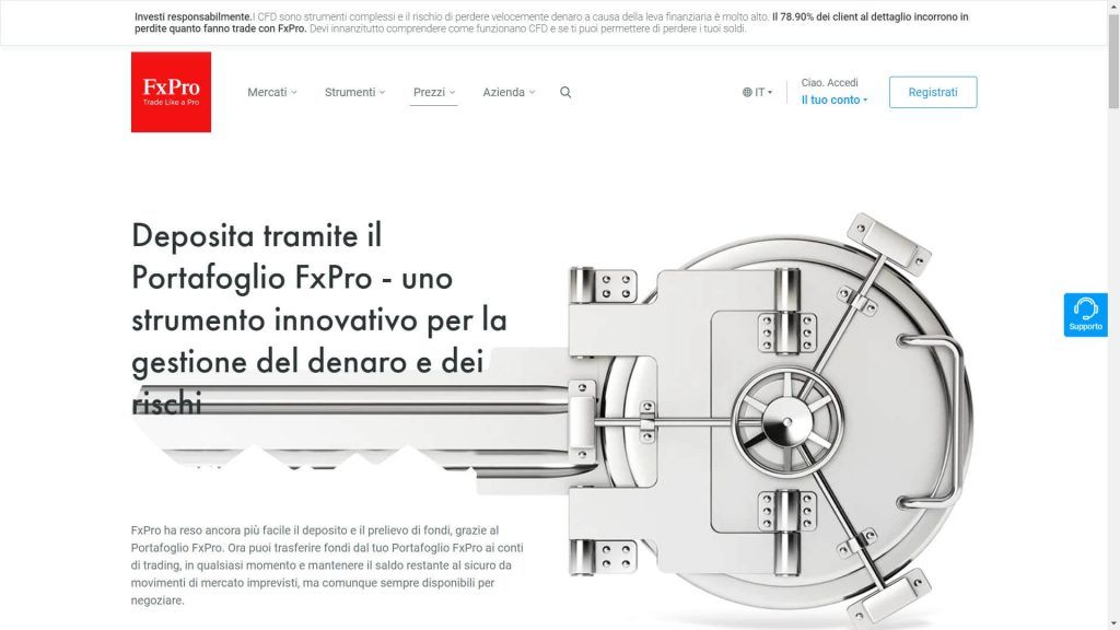 La sicurezza offerta da FxPro per i depositi
