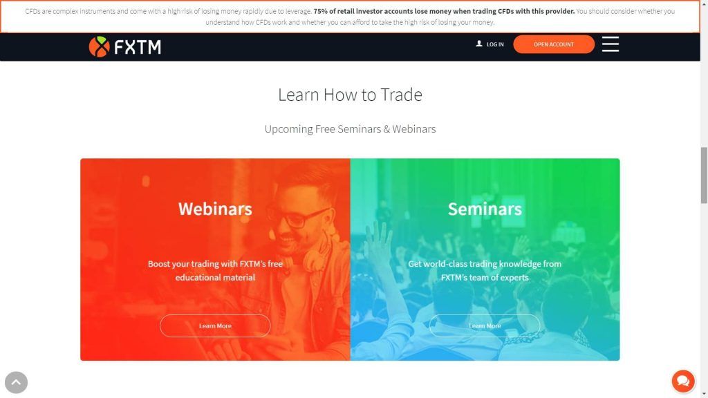 Imparare a fare trading con FXTM