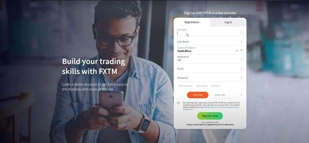 Modulo di registrazione per il tuo conto demo di FXTM