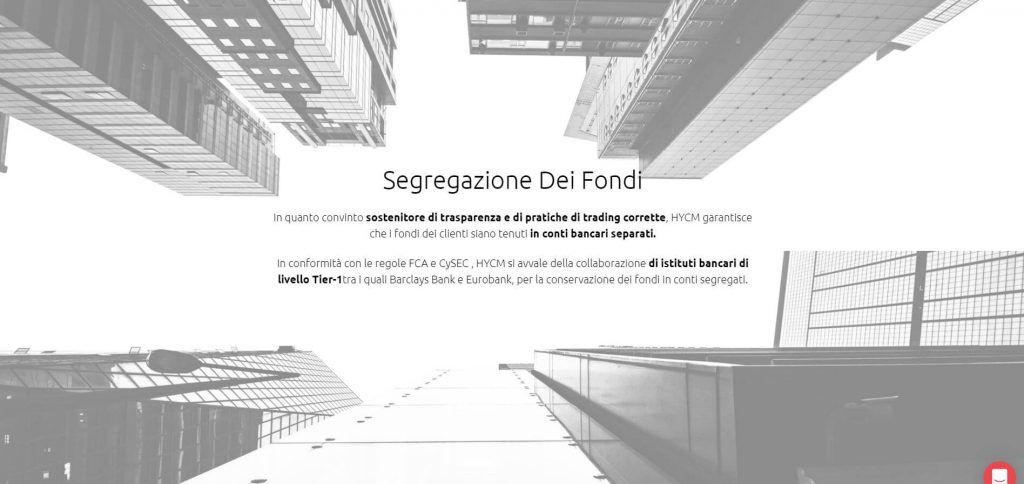 sicurezza dei fondi garantita da hycm