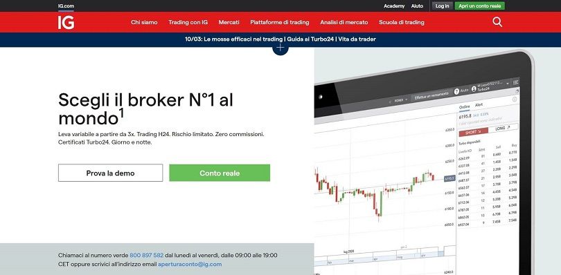 ig markets homepage prova conto demo