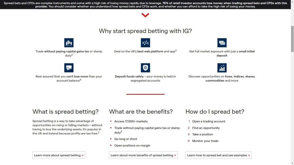 ig markets caratteristiche dello spread betting