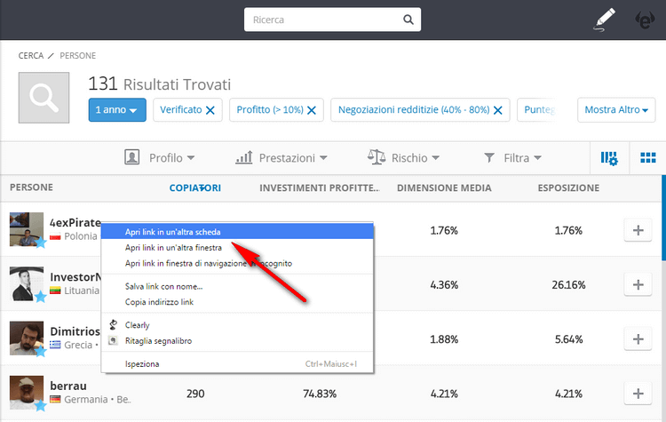 migliori trader etoro procedura
