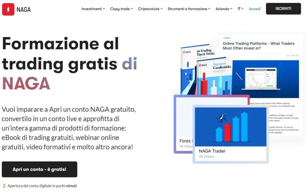 La formazione al trading di Naga