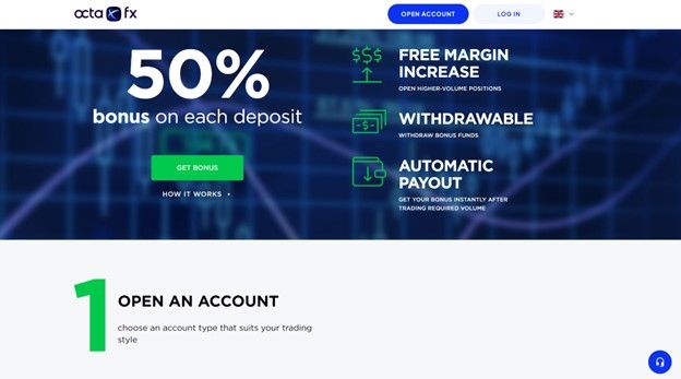 Il bonus sul deposito offerto da OctaFX
