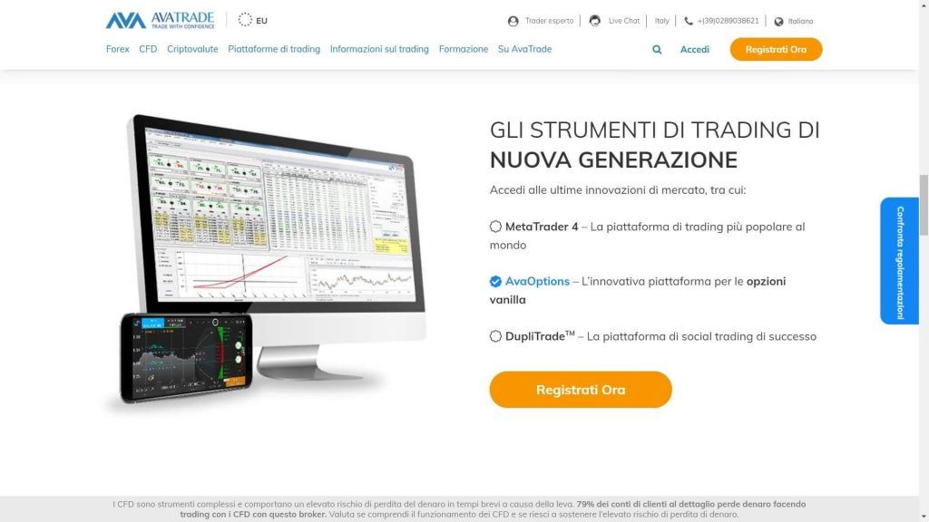 Le piattaforme di trading offerte da AvaTrade