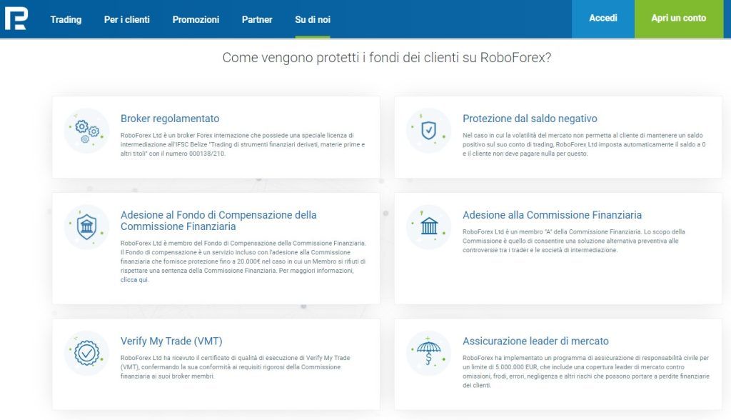 Come Roboforex garantisce la sicurezza dei tuoi fondi