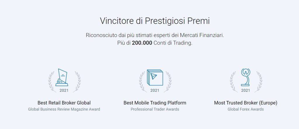 Sezione dedicata ai premi vinti da Robomarkets