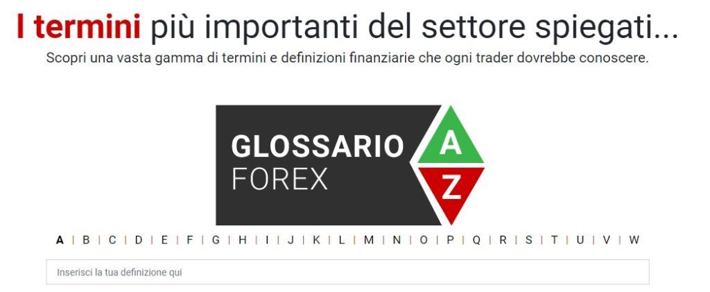 Il glossario di Tickmill
