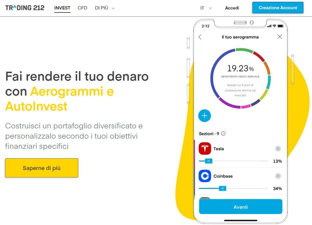 Investi con le funzioni automatiche di Trading 212