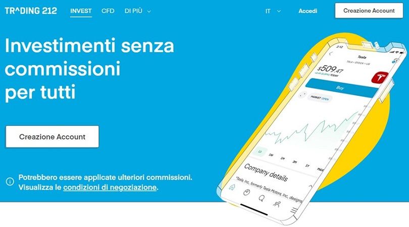 Apri il tuo conto demo Trading 212 dalla homepage